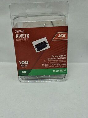 ACE 2014058 1/8" (3/16"-1/4") Aluminum Grip Range Rivets QTY 100